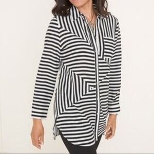 💰Chicos Splice Striped Tunic 1